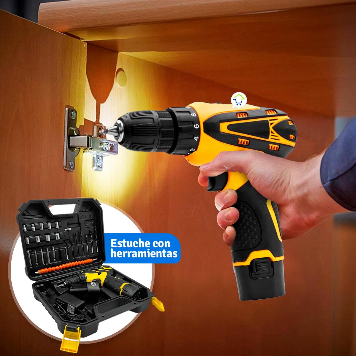 Taladro Inalambrico Recargable 12v H01